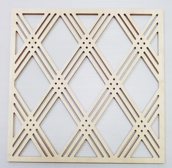 日式鏤空菱形格紋窗花造型裝潢板